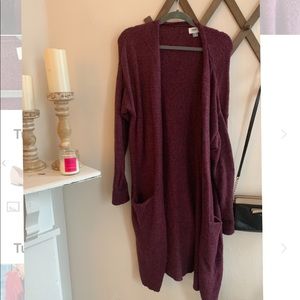 Long Open-Front Cardigan